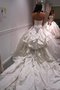 Robe de mariée en taffetas de col en cœur avec lacets fascinant de mode de bal - photo 2