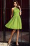Robe demoiselle d'honneur plissage bref de longueur à genou au drapée a-ligne - photo 14
