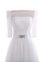 Robe de mariée exclusif formelle textile en tulle satin extensible avec zip - photo 2