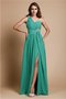 Robe de bal naturel longue ligne a jusqu'au sol avec chiffon - photo 1