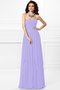 Robe demoiselle d'honneur plissage longue en chiffon a-ligne de princesse - photo 18