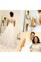 Robe de mariée femme branché plissage avec manche courte ceinture elevé - photo 1