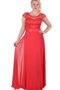 Robe de bal encolure ronde en chiffon avec ruban ceinture de tour de ceinture en haute - photo 1