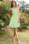 Robe demoiselle d'honneur bref naturel manche nulle d'épaule asymétrique ligne a - photo 26