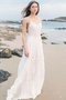 Robe de mariée manche nulle de traîne courte avec chiffon au bord de la mer sans dos - photo 1