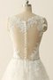 Robe de mariée de traîne courte textile en tulle avec perle jusqu'au sol ligne a - photo 2