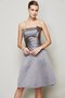 Robe demoiselle d'honneur bref plissé de bustier avec fronce en satin - photo 27