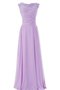 Robe demoiselle d'honneur plissage naturel avec manche courte en chiffon de col bateau - photo 1