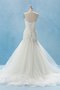 Robe de mariée avec sans manches sans empire fourreau avec bijoux en organza cordon - photo 2