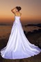 Robe de mariée longue avec sans manches de bustier en satin avec perle - photo 2