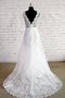 Robe de mariée attirent distinguee fermeutre eclair ligne a de col entaillé - photo 2