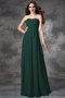 Robe demoiselle d'honneur longue a-ligne de princesse fermeutre eclair manche nulle - photo 9