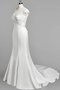 Robe de mariée distinguee naturel fermeutre eclair en satin avec manche courte - photo 2