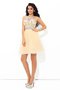 Robe de cocktail naturel bref avec perle de princesse avec zip - photo 6