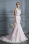 Robe de mariée de traîne moyenne de sirène en tulle avec sans manches spécial - photo 1