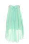 Robe de cortège enfant festonné fermeutre eclair ligne a avec nœud manche nulle - photo 2
