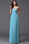 Robe demoiselle d'honneur longue plissage manche nulle en chiffon avec fronce - photo 2