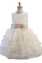 Robe de cortège enfant naturel ligne a de princesse manche nulle avec fleurs - photo 1