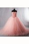 Robe de quinceanera plissage textile en tulle avec zip bandouliere spaghetti avec gradins - photo 1