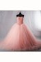 Robe de quinceanera plissage textile en tulle avec zip bandouliere spaghetti avec gradins - photo 1