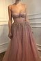 Robe de bal a-ligne enchanteur manche nulle de princesse naturel - photo 1