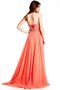 Robe de bal elégant de col en cœur en chiffon avec perle cordon - photo 2