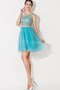 Robe douce seize vintage ruché textile en tulle a-ligne avec zip - photo 2