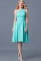 Robe demoiselle d'honneur bref plissé ligne a avec sans manches d'épaule asymétrique - photo 1