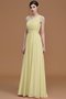 Robe demoiselle d'honneur naturel avec sans manches ligne a ruché d'épaule asymétrique - photo 14