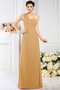 Robe demoiselle d'honneur longue plissé de princesse avec chiffon d'épaule asymétrique - photo 12
