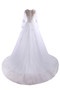 Robe de mariée chic versicolor longueur au niveau de sol avec perles satin extensible - photo 8
