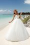 Robe de mariée longue en plage jusqu'au sol decoration en fleur de mode de bal - photo 1