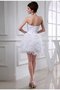 Robe de cocktail bref naturel en satin de princesse en organza - photo 2
