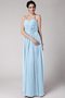 Robe demoiselle d'honneur longue dénudé de tour de ceinture empire en chiffon en forme - photo 16
