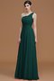 Robe demoiselle d'honneur naturel avec sans manches ligne a ruché d'épaule asymétrique - photo 15