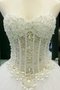 Robe de mariée avec perle col en forme de cœur en tulle gracieux manche nulle - photo 4