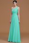 Robe demoiselle d'honneur naturel avec sans manches ligne a ruché d'épaule asymétrique - photo 21