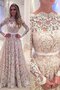 Robe de mariée naturel ligne a de traîne moyenne avec décoration dentelle de princesse - photo 1