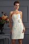 Robe mère de mariée naturel avec zip avec sans manches de col en cœur appliques - photo 3