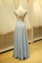 Robe de bal naturel avec manche épeules enveloppants ligne a decoration en fleur noeud - photo 2
