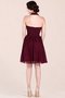 Robe demoiselle d'honneur courte simple informel de col en v fermeutre eclair - photo 2