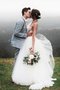 Robe de mariée éblouissant avec sans manches en tulle avec décoration dentelle a-ligne - photo 4