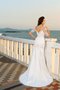 Robe de mariée longue de tour de ceinture en haute en plage de col en cœur jusqu'au sol - photo 2