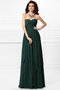 Robe demoiselle d'honneur plissage longue en chiffon a-ligne de princesse - photo 8