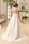 Robe de mariée facile longue a-ligne avec manche épeules enveloppants avec perle - photo 2
