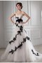 Robe de mariée de col en cœur en tulle avec perle cordon de tour de ceinture empire - photo 1