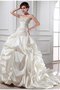 Robe de mariée longue de traîne mi-longue de mode de bal avec perle decoration en fleur - photo 1