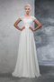 Robe de mariée de princesse de traîne courte avec manche courte ligne a avec chiffon - photo 1