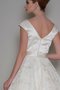 Robe de mariée simple encolure ronde en dentelle avec ruban jusqu'au mollet - photo 2