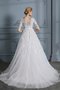 Robe de mariée en tulle v encolure avec décoration dentelle en 1/2 manche divin - photo 2